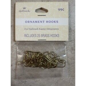 1988 Hallmark Brass Miniature Ornament Hooks ~ New In Package
